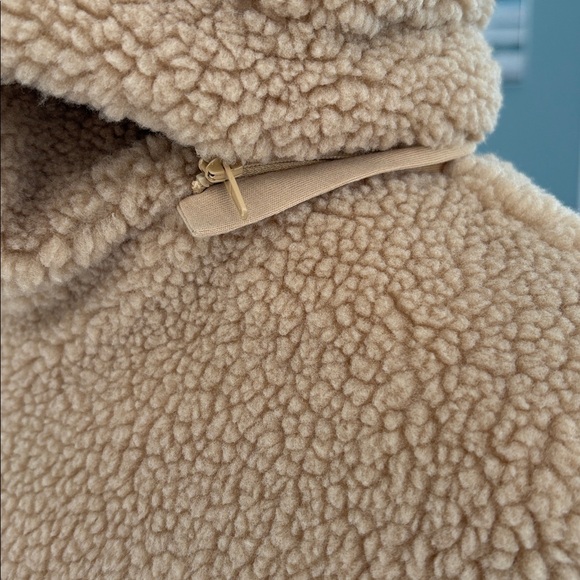 Quince Hooded Sherpa Jacket in Camel - Picture 3 of 12